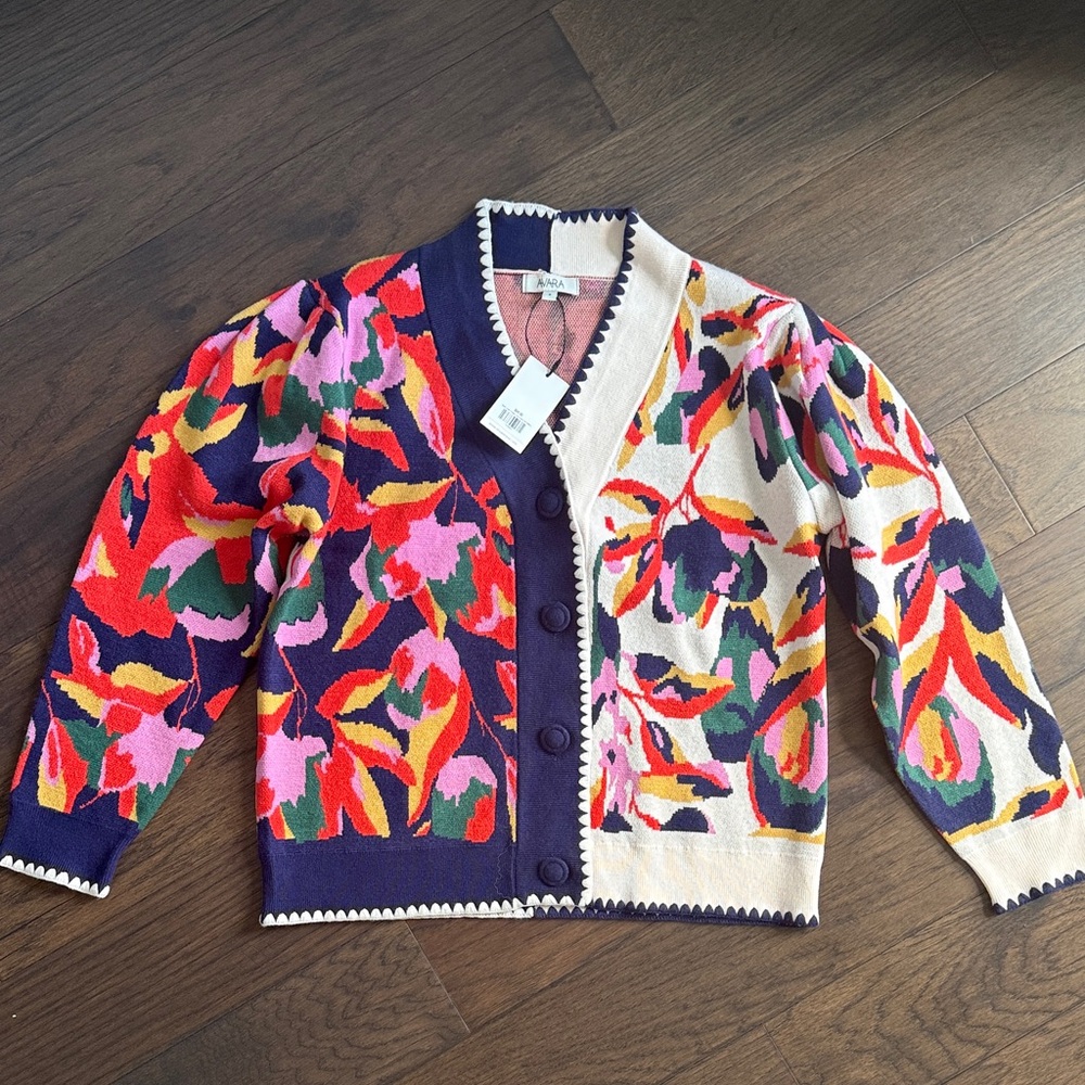 Avara Colorful Cardigan Sweater - Sz Small - NWT